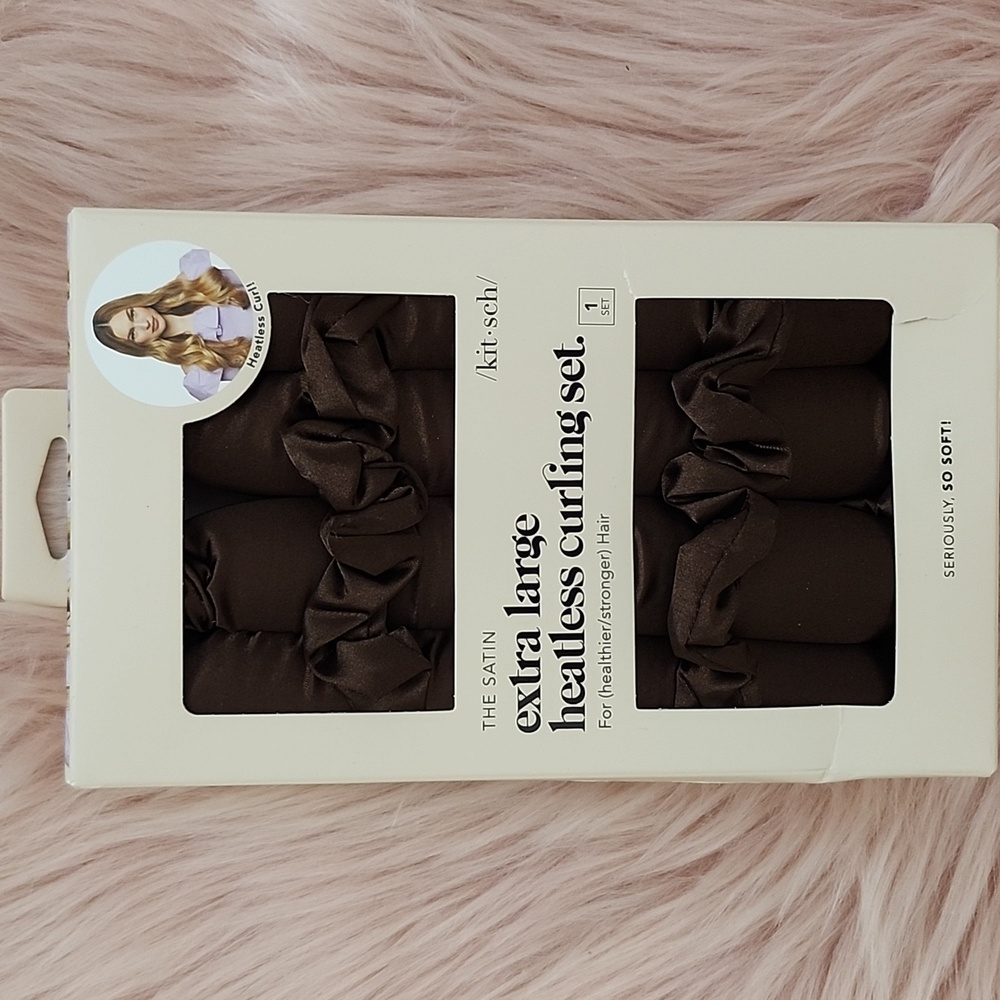 Brand New KITSCH THE SATIN EXTRA LARGE HEATLESS CURLING SET